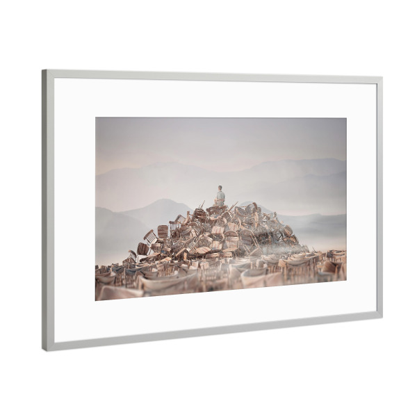 Poster mit Rahmen Silber "Chairs Wonderland" artboxONE - Natur,Abstrakt