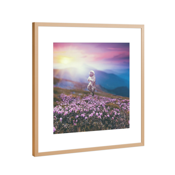 Poster mit Rahmen Kupfer "Astronauts Dream" artboxONE - Natur,Floral,Abstrakt,Galaxy