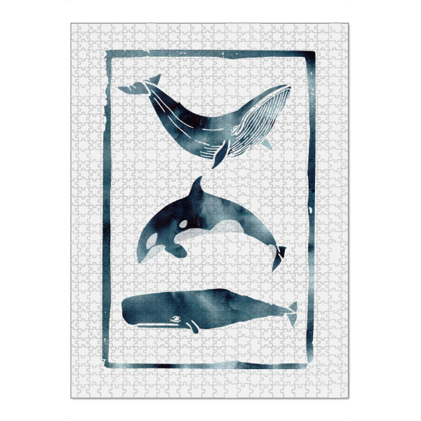 Puzzle Ravensburger "Whale II" artboxONE - Natur,Tiere - Whale,Nature,Wal,See,Fisch,Meer,Ozean,Flossen,Willy - Bild whale