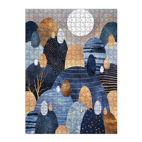 Puzzle Ravensburger "Little Land Of Pebbles - Blue" artboxONE - Natur,Abstrakt