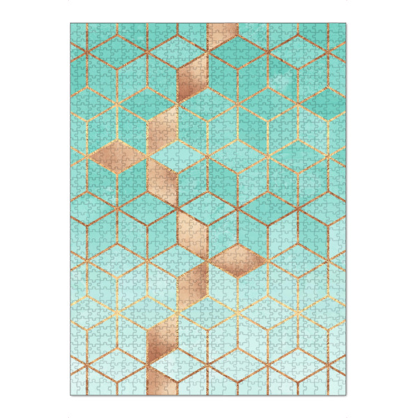 Puzzle Ravensburger "Soft Gradient Aquamarine" artboxONE - Abstrakt,Geometrie - Geometrie,Aquamarin - Bild geometrie