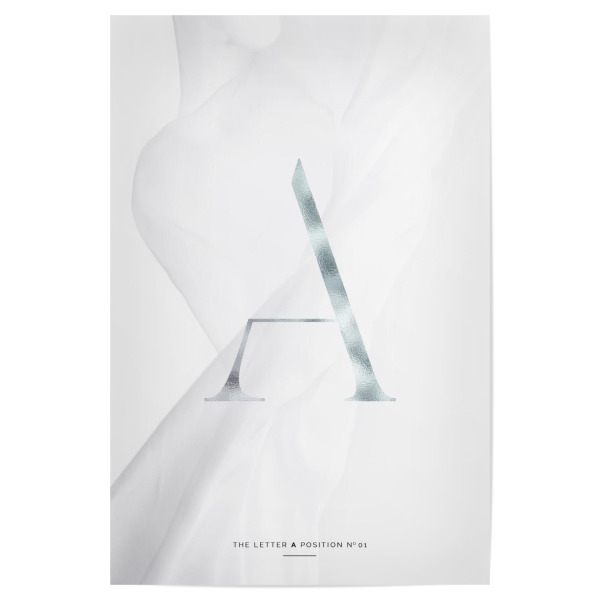 Poster 30x20 cm "SILBER LETTER COLLECTION | A" artboxONE - Schwarzweiß,Buchstaben,Buchstaben / A