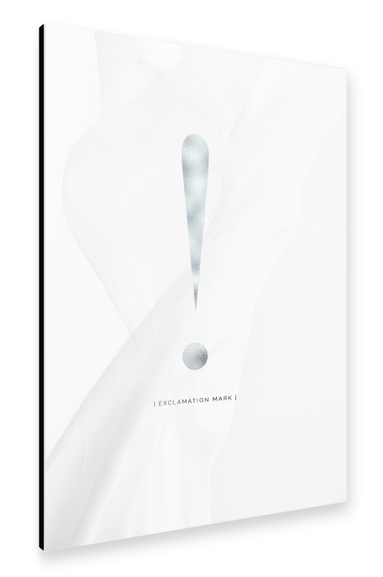 Alu-Dibond "AUSRUFUNGSZEICHEN | SILBER" 75x50 cm artboxONE