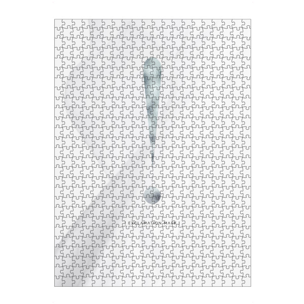 Puzzle Ravensburger "AUSRUFUNGSZEICHEN | SILBER" artboxONE - Typografie,Abstrakt,Schwarzweiß,Fashion