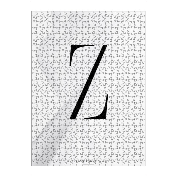 artboxONE Puzzle "BLACK LETTER COLLECTION | Z" artboxONE - Schwarzweiß,Buchstaben,Buchstaben / Z