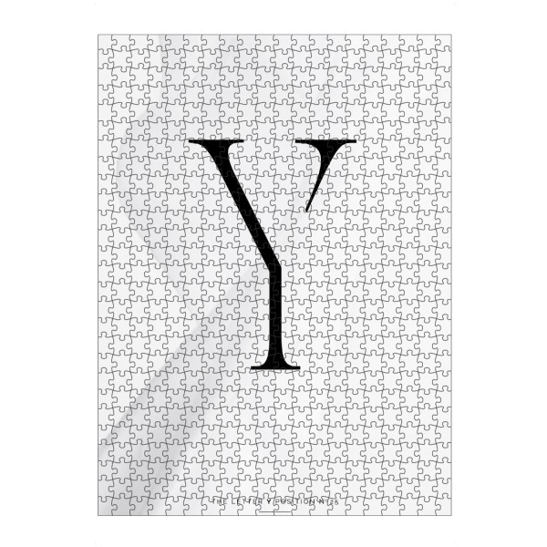 Puzzle Ravensburger "BLACK LETTER COLLECTION | Y" artboxONE - Schwarzweiß,Buchstaben,Buchstaben / Y