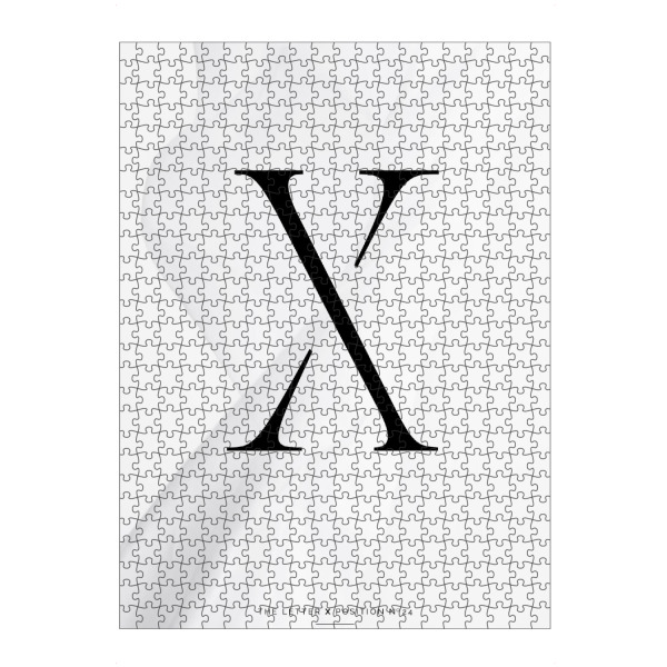 artboxONE Puzzle "BLACK LETTER COLLECTION | X" artboxONE - Schwarzweiß,Buchstaben,Buchstaben / X