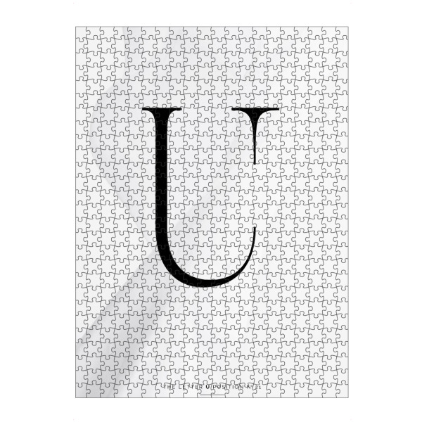 Puzzle Ravensburger "BLACK LETTER COLLECTION | U" artboxONE - Schwarzweiß,Buchstaben,Buchstaben / U