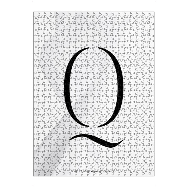 Puzzle Ravensburger "BLACK LETTER COLLECTION | Q" artboxONE - Schwarzweiß,Buchstaben,Buchstaben / Q