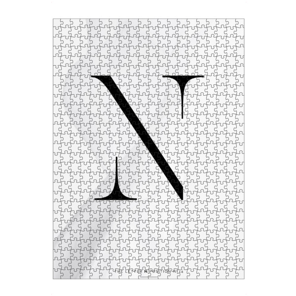 artboxONE Puzzle "BLACK LETTER COLLECTION | N" artboxONE - Schwarzweiß,Buchstaben,Buchstaben / N