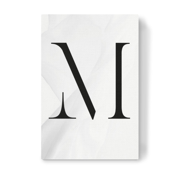 Leinwandbild "BLACK LETTER COLLECTION m" artboxONE - Schwarzweiß,Buchstaben,Buchstaben / M