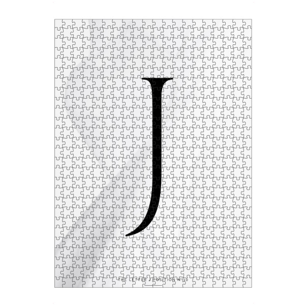 Puzzle Ravensburger "BLACK LETTER COLLECTION | J" artboxONE - Schwarzweiß,Fashion,Buchstaben,Buchstaben / J