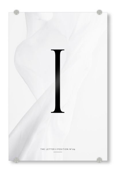 Acrylglasbild "BLACK LETTER COLLECTION | I" artboxONE - Schwarzweiß,Buchstaben,Buchstaben / I