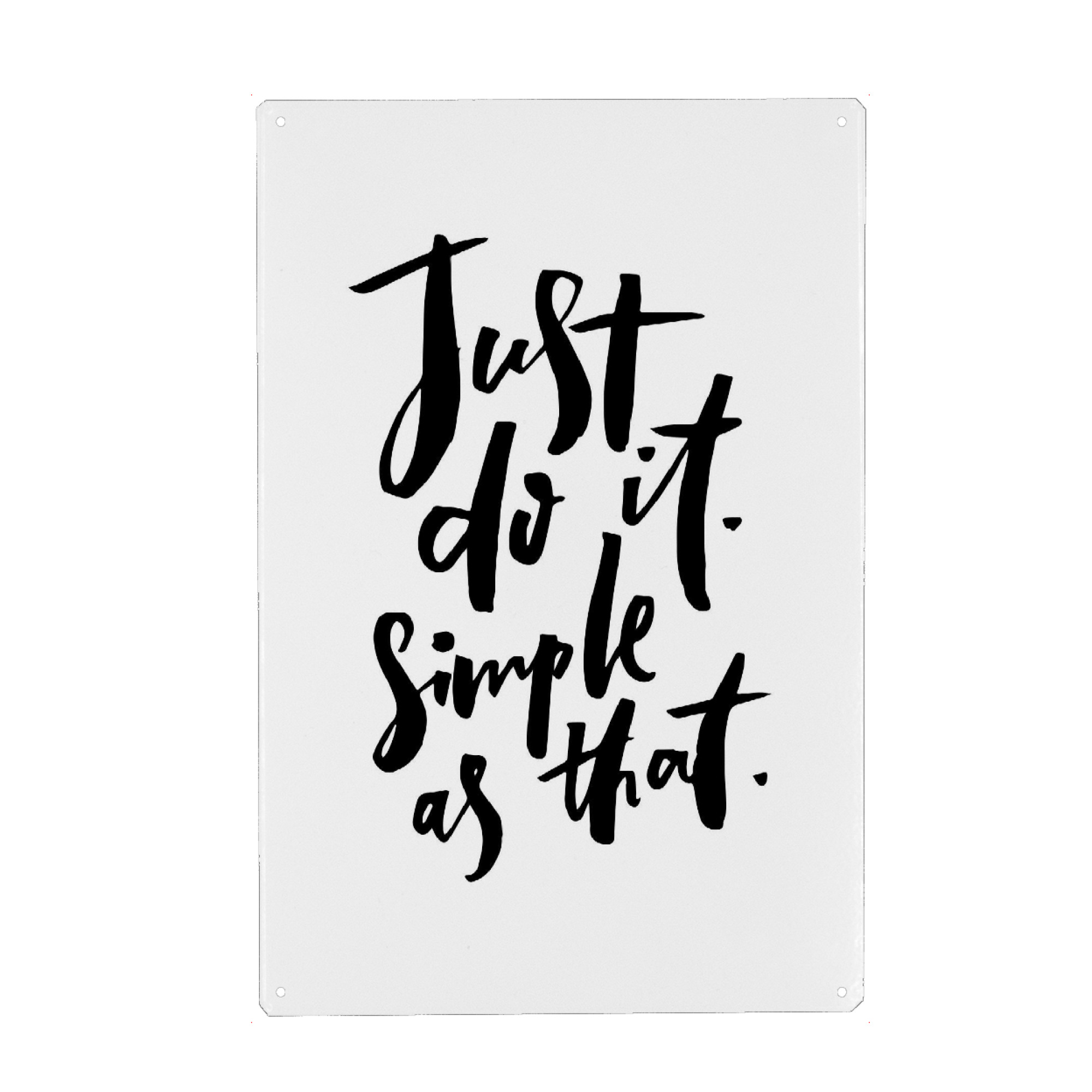 Holzbild "Just Do it. Simple as that" artboxONE - Typografie,Schwarzweiß,Sport