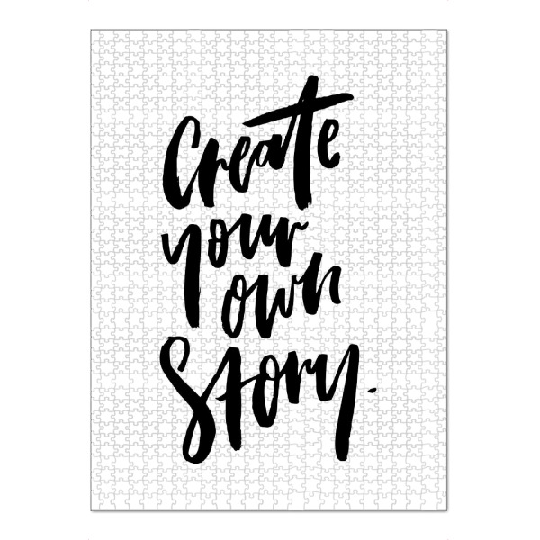 Puzzle Ravensburger "Create Your Own Story" artboxONE - Typografie,Schwarzweiß