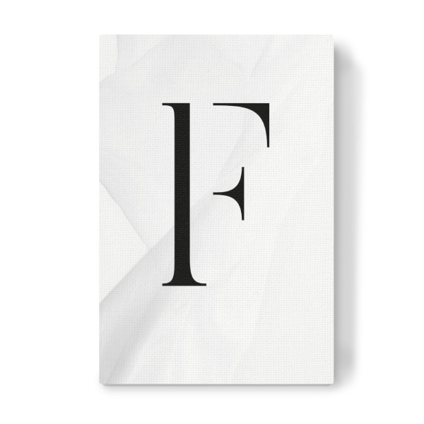 Leinwandbild "BLACK LETTER COLLECTION | F" artboxONE - Schwarzweiß,Buchstaben,Buchstaben / F