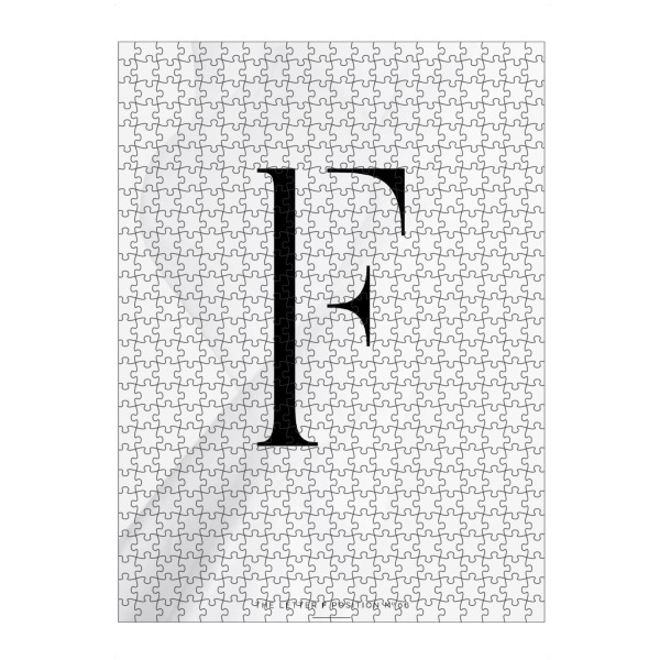 artboxONE Puzzle "BLACK LETTER COLLECTION | F" artboxONE - Schwarzweiß,Buchstaben,Buchstaben / F