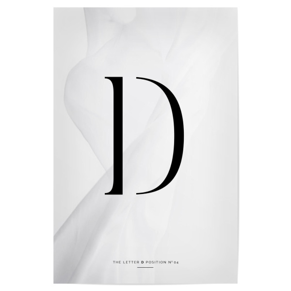 Poster 30x20 cm "BLACK LETTER COLLECTION | D" artboxONE - Schwarzweiß,Buchstaben,Buchstaben / D