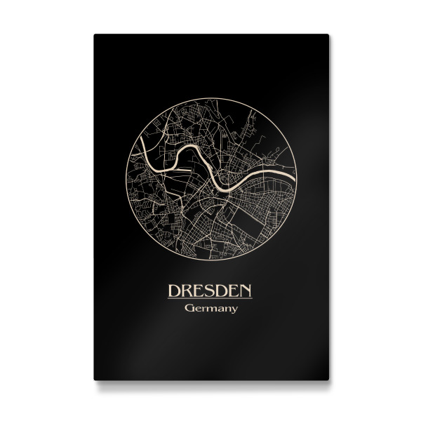 Galerie-Print "Dresden Germany Retro Map" 30x20 cm artboxONE