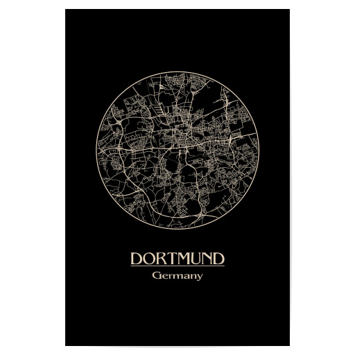 Dortmund Germany Retro Map