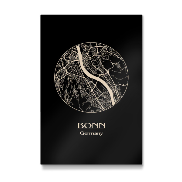 Galerie-Print "Bonn Germany Retro Map" 30x20 cm artboxONE