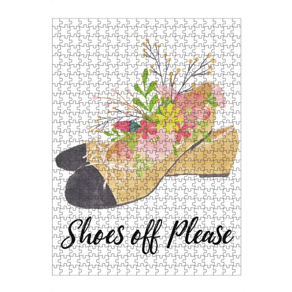 Puzzle Ravensburger "Shoes Off Please" artboxONE - Floral,Für Kinder,Schwarzweiß,Fashion