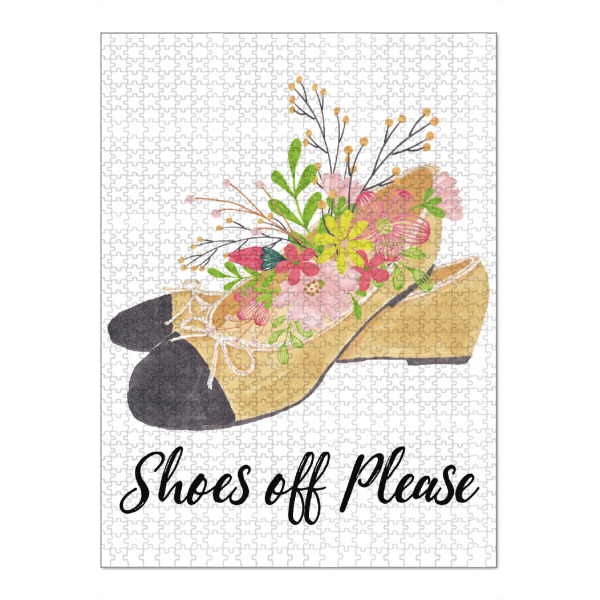 Puzzle Ravensburger "Shoes Off Please" artboxONE - Floral,Für Kinder,Schwarzweiß,Fashion