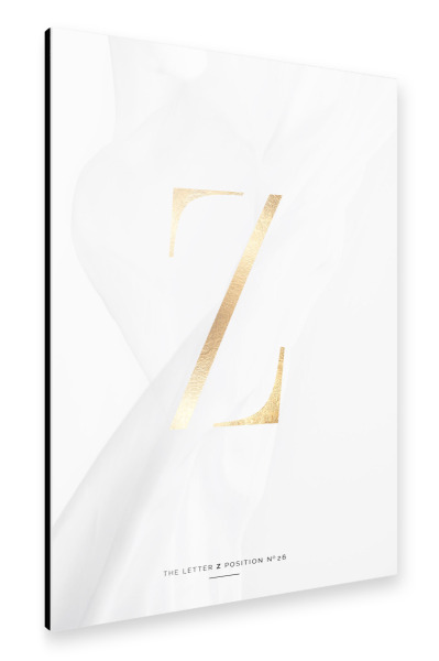 Alu-Dibond "GOLD LETTER COLLECTION | Z" 30x20 cm artboxONE