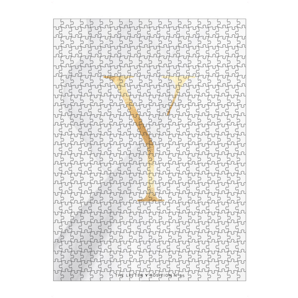 artboxONE Puzzle "GOLD LETTER COLLECTION | Y" artboxONE - Schwarzweiß,Buchstaben,Buchstaben / Y