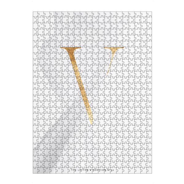 artboxONE Puzzle "GOLD LETTER COLLECTION | V" artboxONE - Schwarzweiß,Buchstaben,Buchstaben / V
