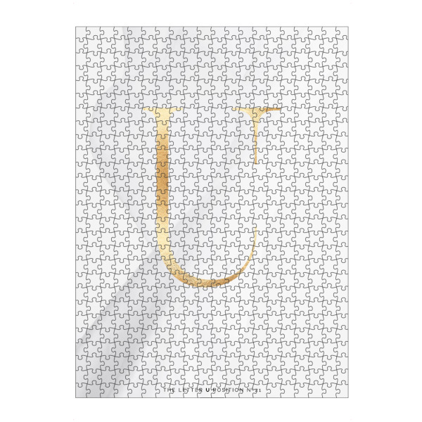 Puzzle Ravensburger "GOLD LETTER COLLECTION | U" artboxONE - Schwarzweiß,Buchstaben,Buchstaben / U