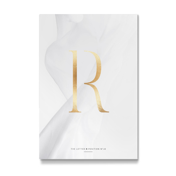 Galerie-Print "GOLD LETTER COLLECTION | R" 30x20 cm artboxONE