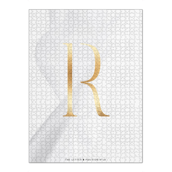 Puzzle Ravensburger "GOLD LETTER COLLECTION | R" artboxONE - Schwarzweiß,Buchstaben,Buchstaben / R