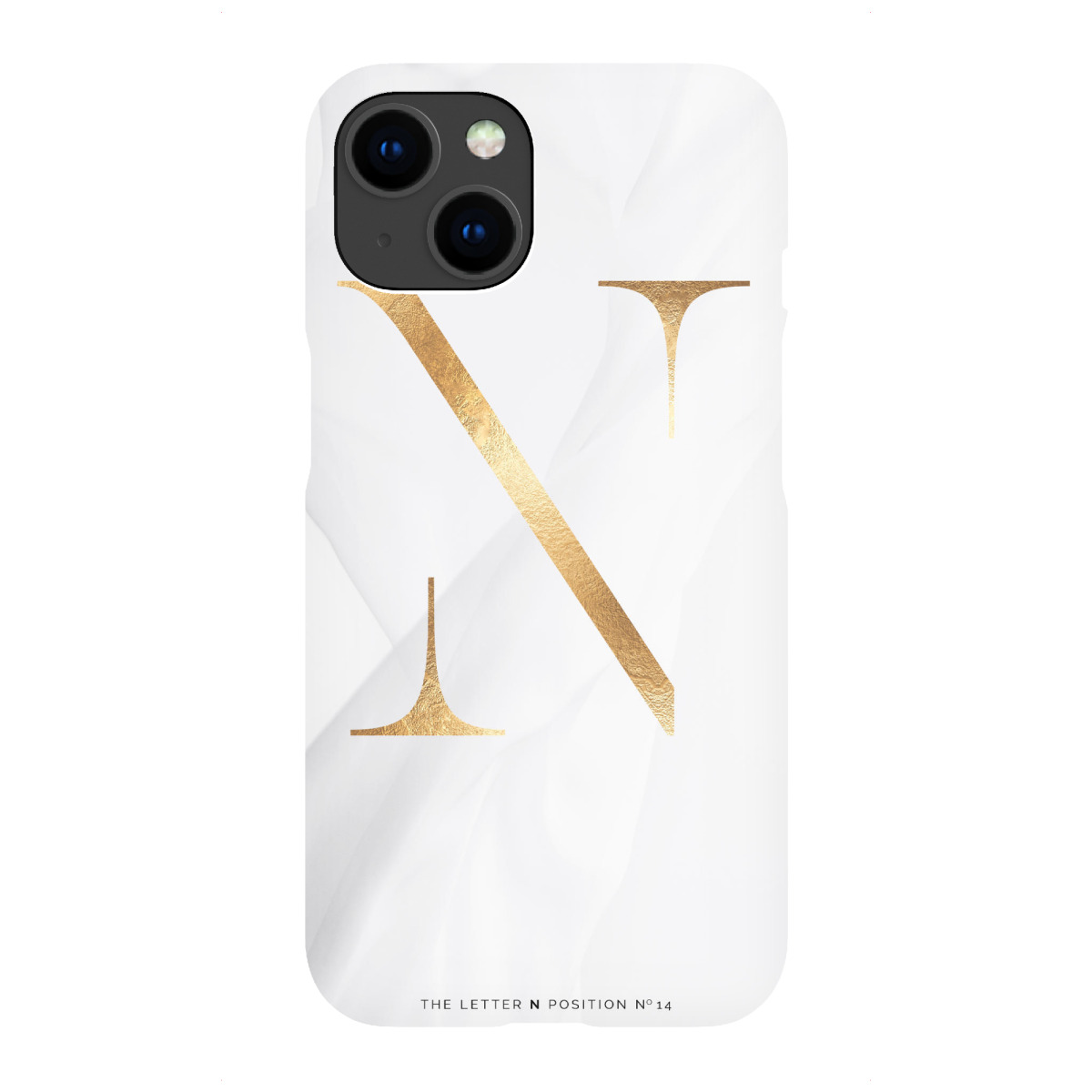 "GOLD LETTER COLLECTION | N"für iPhone - Premium-Case Handyhülle artboxONE