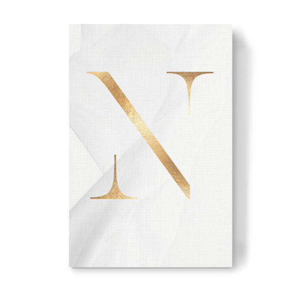 Leinwandbild "GOLD LETTER COLLECTION | N" artboxONE - Schwarzweiß,Buchstaben,Buchstaben / N