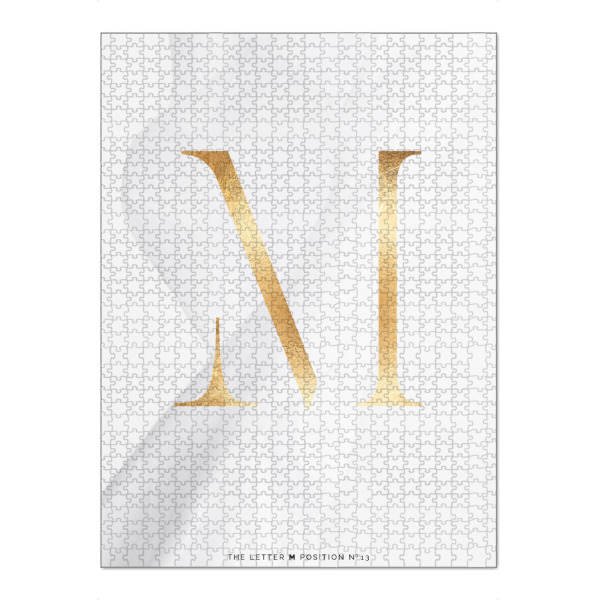 Puzzle Ravensburger "GOLD LETTER COLLECTION | M" artboxONE - Schwarzweiß,Buchstaben,Buchstaben / M