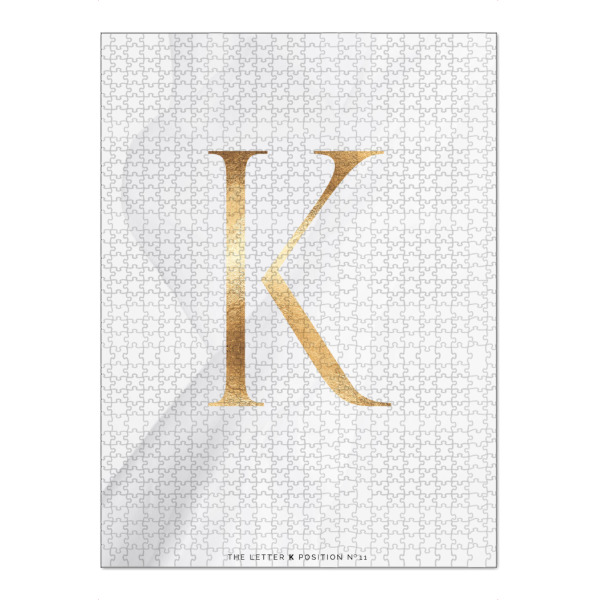Puzzle Ravensburger "GOLD LETTER COLLECTION | K" artboxONE - Schwarzweiß,Buchstaben,Buchstaben / K