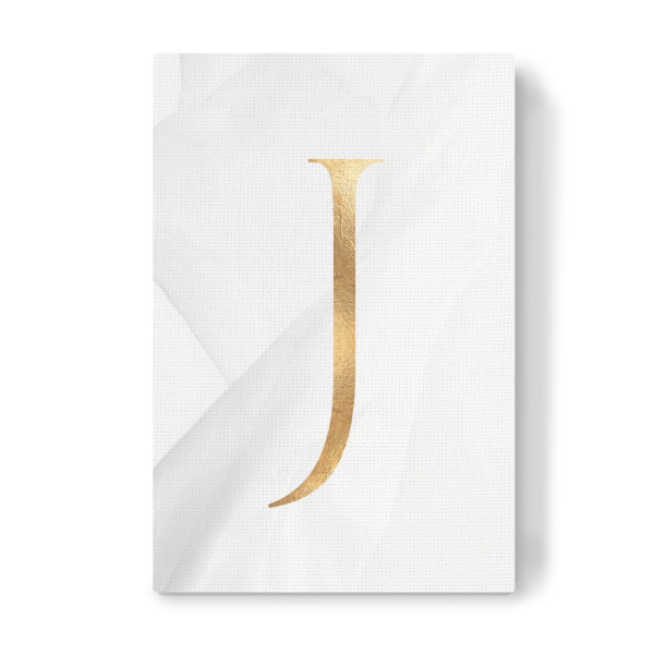 Leinwandbild "GOLD LETTER COLLECTION | J" artboxONE - Schwarzweiß,Buchstaben,Buchstaben / J