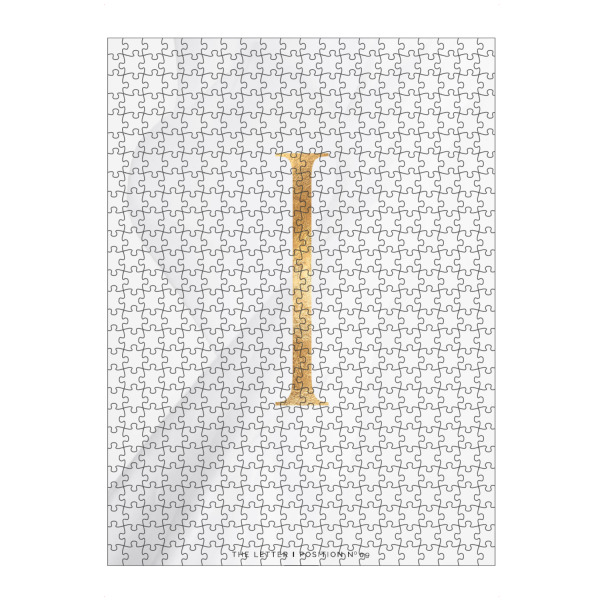 Puzzle Ravensburger "GOLD LETTER COLLECTION | I" artboxONE - Schwarzweiß,Buchstaben,Buchstaben / I