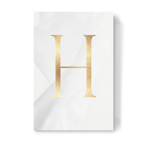 Leinwandbild "GOLD LETTER COLLECTION | H" artboxONE - Schwarzweiß,Buchstaben,Buchstaben / H