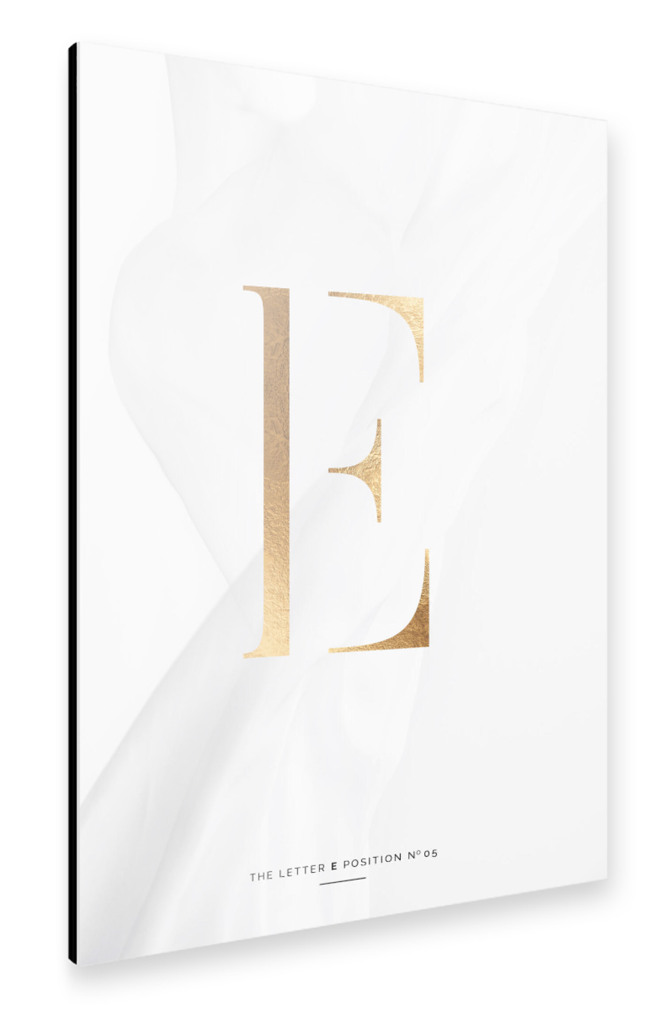Alu-Dibond "GOLD LETTER COLLECTION | E" 75x50 cm artboxONE