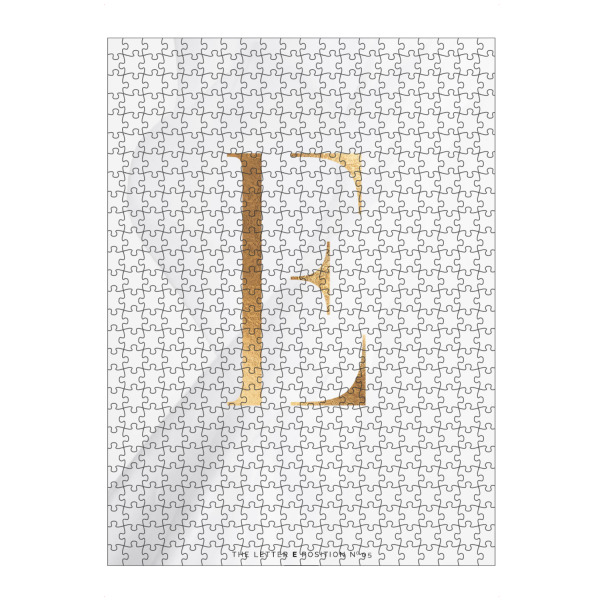 Puzzle Ravensburger "GOLD LETTER COLLECTION | E" artboxONE - Schwarzweiß,Buchstaben,Buchstaben / E