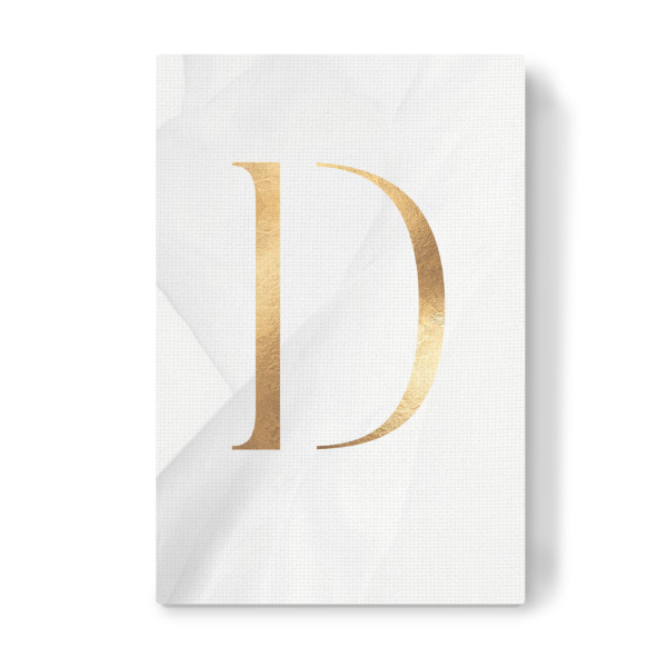 Leinwandbild "GOLD LETTER COLLECTION | D" artboxONE - Schwarzweiß,Buchstaben,Buchstaben / D