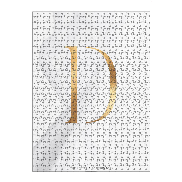 Puzzle Ravensburger "GOLD LETTER COLLECTION | D" artboxONE - Schwarzweiß,Buchstaben,Buchstaben / D