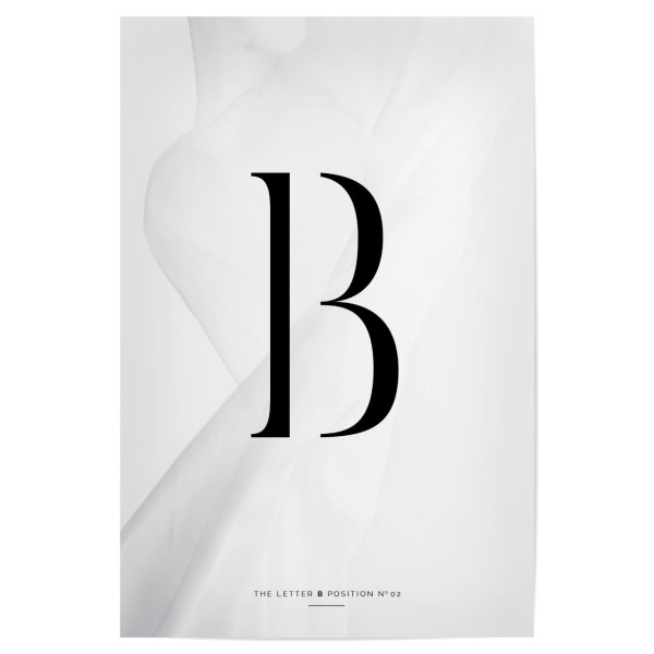 Poster "LETTER COLLECTION | B" artboxONE - Schwarzweiß,Buchstaben,Buchstaben / B