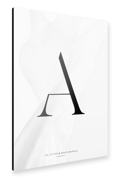 Alu-Dibond "BLACK LETTER COLLECTION | A" 30x20 cm artboxONE