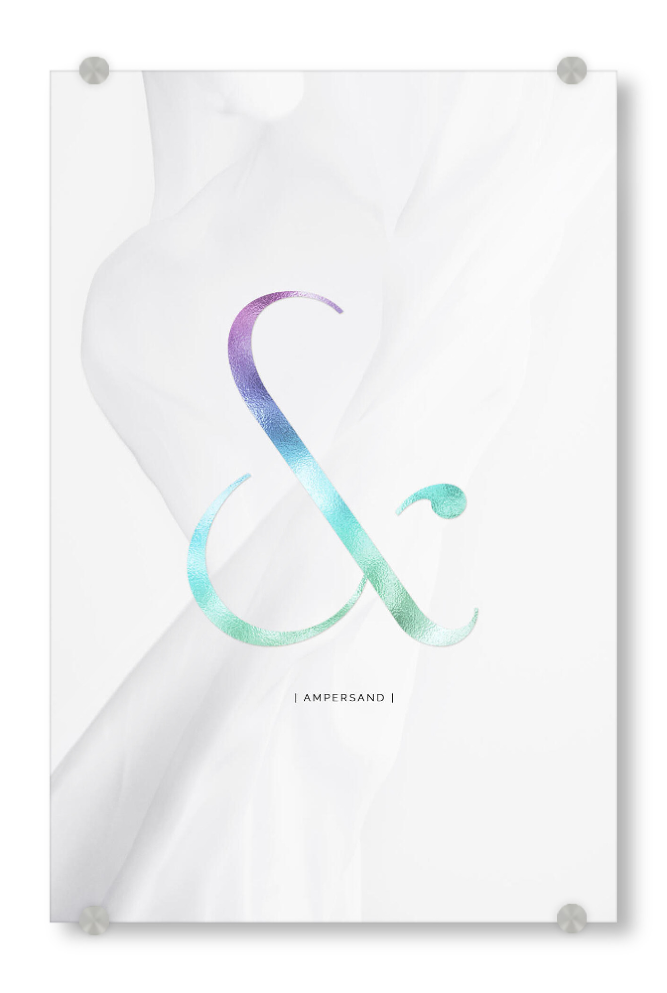 Acrylglasbild "AMPERSAND | RAINBOW" artboxONE - Typografie,Abstrakt,Schwarzweiß