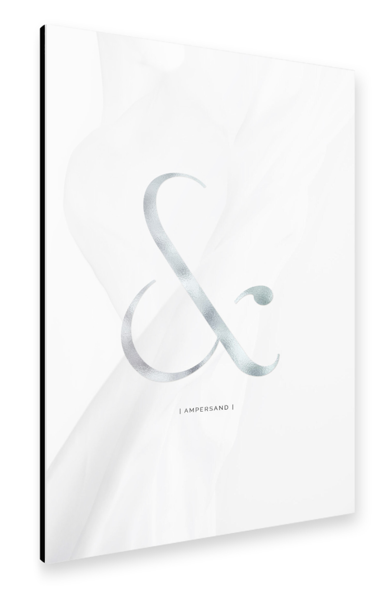 Alu-Dibond "AMPERSAND | SILBER" 30x20 cm artboxONE