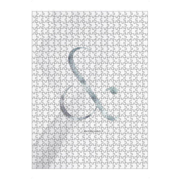 artboxONE Puzzle "AMPERSAND | SILBER" artboxONE - Typografie,Abstrakt,Schwarzweiß