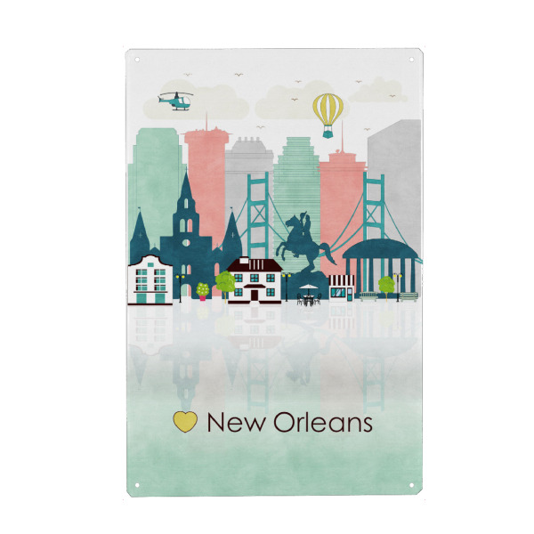 Metall Poster "New Orleans Skyline" artboxONE - Reise,Reise / Länder,Städte / Weitere